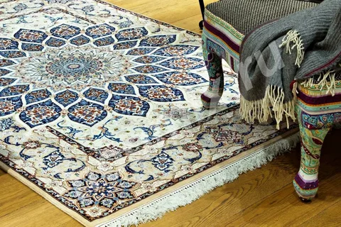 قیمت خرید قالیچه دستباف کرم عمده به صرفه و ارزان
